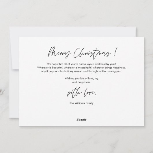 宗教的、メリークリスマス、クリスチャン家族の写真 シーズンカード (裏面)