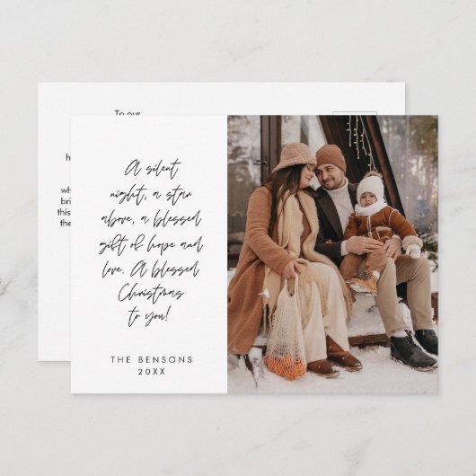 宗教的、メリークリスマス、クリスチャン家族の写真 ポストカード (正面/裏面)