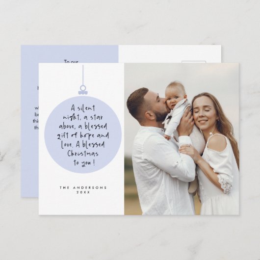 宗教的、メリークリスマス、クリスチャン家族の写真 ポストカード (正面/裏面)