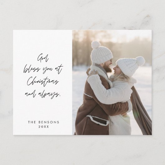 宗教的、メリークリスマス、クリスチャン家族の写真 ポストカード (正面)