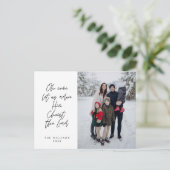 宗教的、メリークリスマス、クリスチャン家族の写真 ポストカード (スタンド正面)