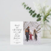 宗教的、メリークリスマス、クリスチャン家族の写真 ポストカード (スタンド正面)