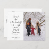 宗教的、メリークリスマス、クリスチャン家族の写真 ポストカード (正面/裏面)