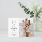 宗教的、メリークリスマス、クリスチャン家族の写真 ポストカード (スタンド正面)