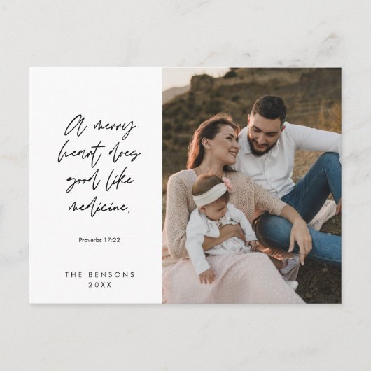 宗教的、メリークリスマス、クリスチャン家族の写真 ポストカード (正面)