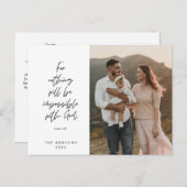 宗教的、メリークリスマス、クリスチャン家族の写真 ポストカード (正面/裏面)