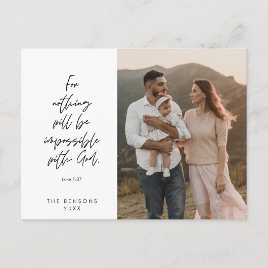 宗教的、メリークリスマス、クリスチャン家族の写真 ポストカード (正面)