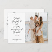 宗教的、メリークリスマス、クリスチャン家族の写真 ポストカード (正面/裏面)