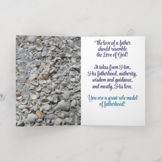 宗教的、父の日の恵み、カード 箔グリーティングカード (内側レイダウン)