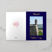 宗教的、父の日の恵み、カード 箔グリーティングカード (外側レイダウン)