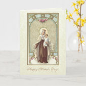 宗教的 祈り マリア様 わが主 カルメル山の聖母 カード (黄色い花)