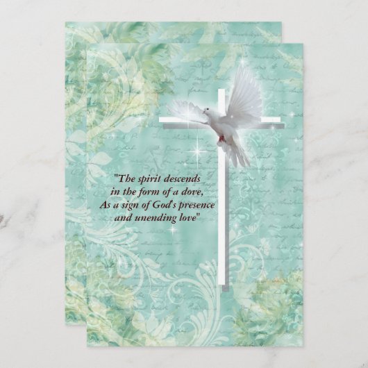 宗教確認の鳩 招待状 (正面/裏面)