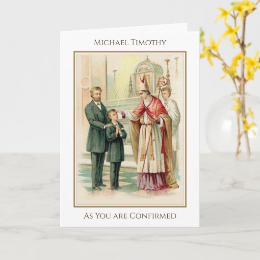 宗教確認ヴィンテージの秘跡 カード (黄色い花)