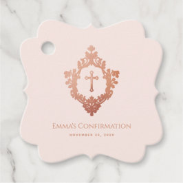 宗教確認女の子ピンクの十字紋 フェイバータグ