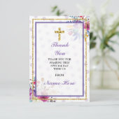 宗教神聖な十字の花の洗礼カードありがとう サンキューカード (スタンド正面)