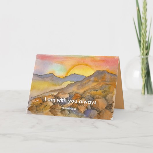 宗教私はいつもあなたと一緒にいる聖なる書物、 経典マシュー カード (正面)