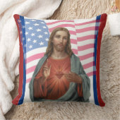 宗教米国旗のイエス・キリストの星のストライプ クッション (ブランケット)