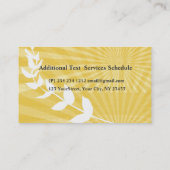 宗教精神的な金ゴールドの日の出 名刺 (裏面)