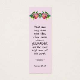 宗教素朴モダン聖書牡丹ピンクのブックマーク