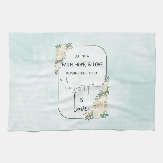 宗教結婚の命日の信仰が愛を願う キッチンタオル (横)