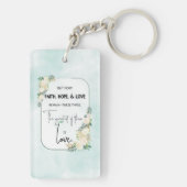 宗教結婚の命日の信仰が愛を願う キーホルダー (裏面)