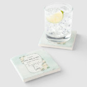 宗教結婚の命日の信仰が愛を願う ストーンコースター (横)