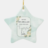 宗教結婚の命日の信仰が愛を願う セラミックオーナメント (正面)