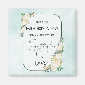 宗教結婚の命日の信仰が愛を願う マグネット (正面)