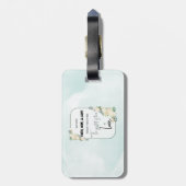 宗教結婚の命日の信仰が愛を願う ラゲッジタグ (裏面縦)