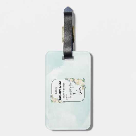 宗教結婚の命日の信仰が愛を願う ラゲッジタグ (裏面縦)