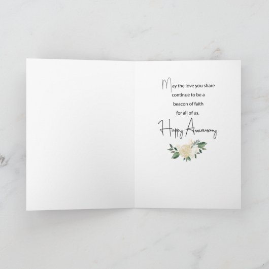 宗教結婚の命日の信仰の希望と愛 カード (内部)