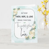 宗教結婚の命日の信仰の希望と愛 カード (黄色い花)