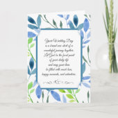 宗教結婚の青い枠 カード (正面)