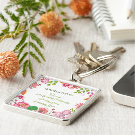 宗教結婚30周年記念花 キーホルダー