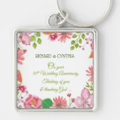 宗教結婚30周年記念花 キーホルダー (正面)