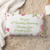 宗教結婚30周年記念花 ランバークッション (ブランケット)