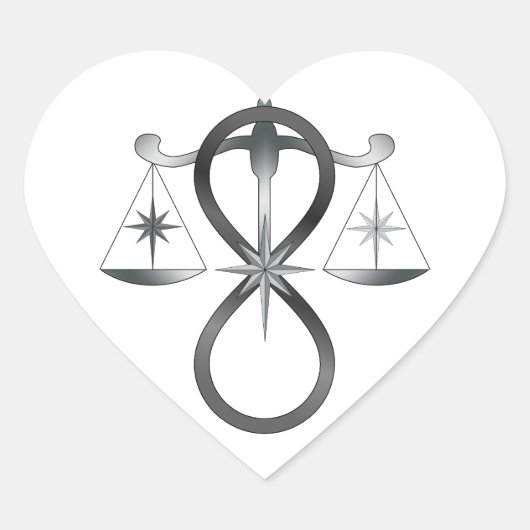 宗教統一神のシンボル単色異教の ハートシール (正面)