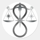 宗教統一神のシンボル単色異教の ラウンドシール (正面)