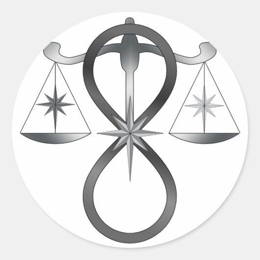 宗教統一神のシンボル単色異教の ラウンドシール (正面)