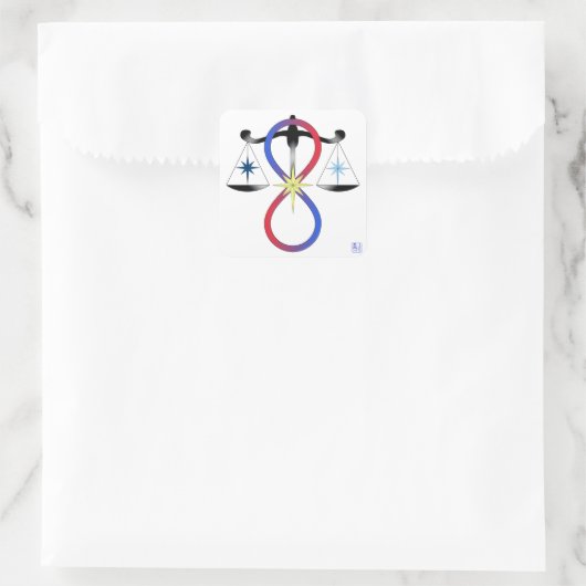 宗教統一神のシンボル霊性異教の性 スクエアシール (バッグ)