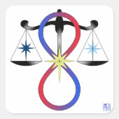 宗教統一神のシンボル霊性異教の性 スクエアシール (正面)