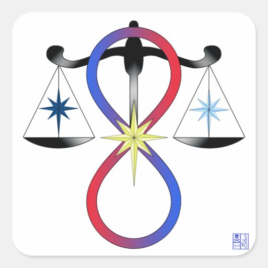 宗教統一神のシンボル霊性異教の性 スクエアシール (正面)