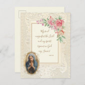 宗教聖なる書物、 経典聖句ヴァージンメアリーフローラ ポストカード (正面/裏面)