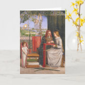 宗教聖アンヌ賛美ヴァージンヴィンテージ カード (黄色い花)