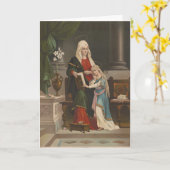 宗教聖アンヌ賛美ヴァージンヴィンテージ カード (黄色い花)