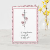 宗教聖ジョアンダルク引用文聖人 カード (黄色い花)