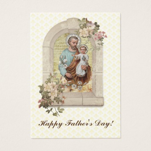 宗教聖ジョセフ暗記祈りの言葉聖札 (正面)