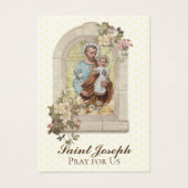 宗教聖ジョセフ暗記祈りの言葉聖札 (正面)