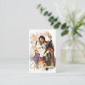 宗教聖ジョセフ·イエス·祈りの言葉メモア 名刺 (スタンド正面)