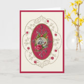 宗教聖テレスカルメライト尼僧ヴィンテージカード カード (黄色い花)